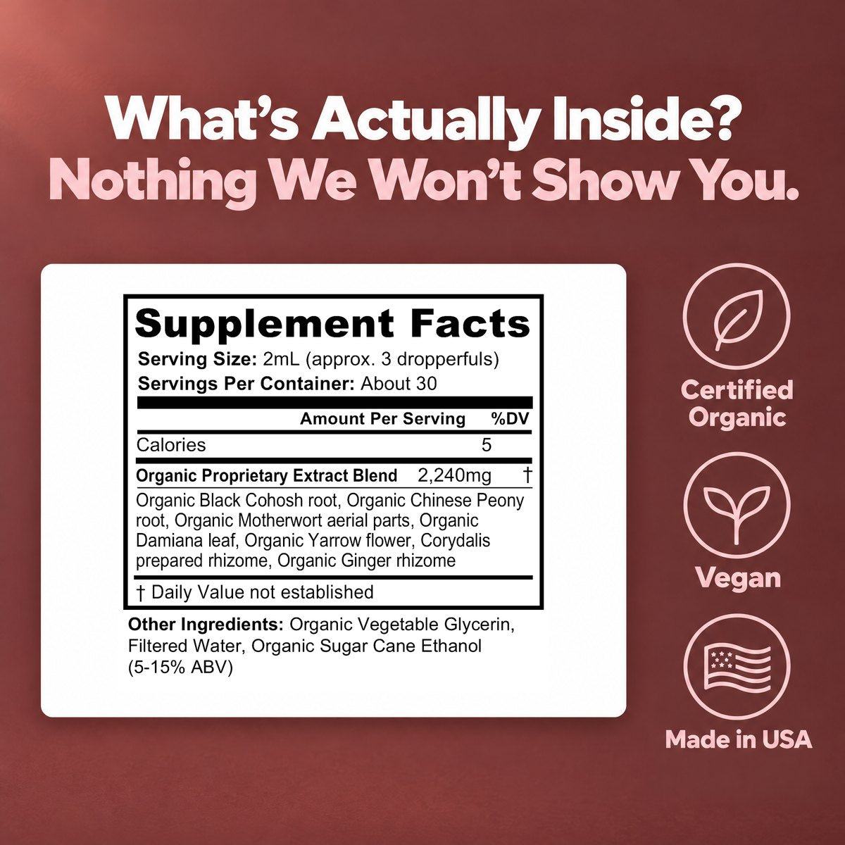 Cramp Calm supplement facts