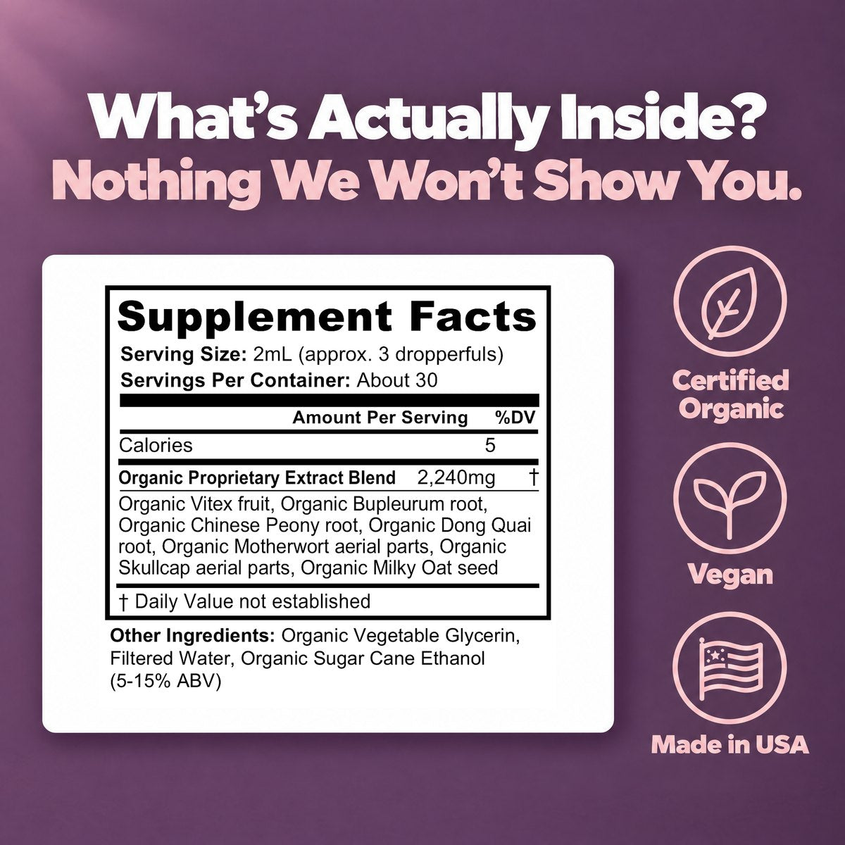 Soft Cycle supplement facts